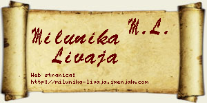 Milunika Livaja vizit kartica